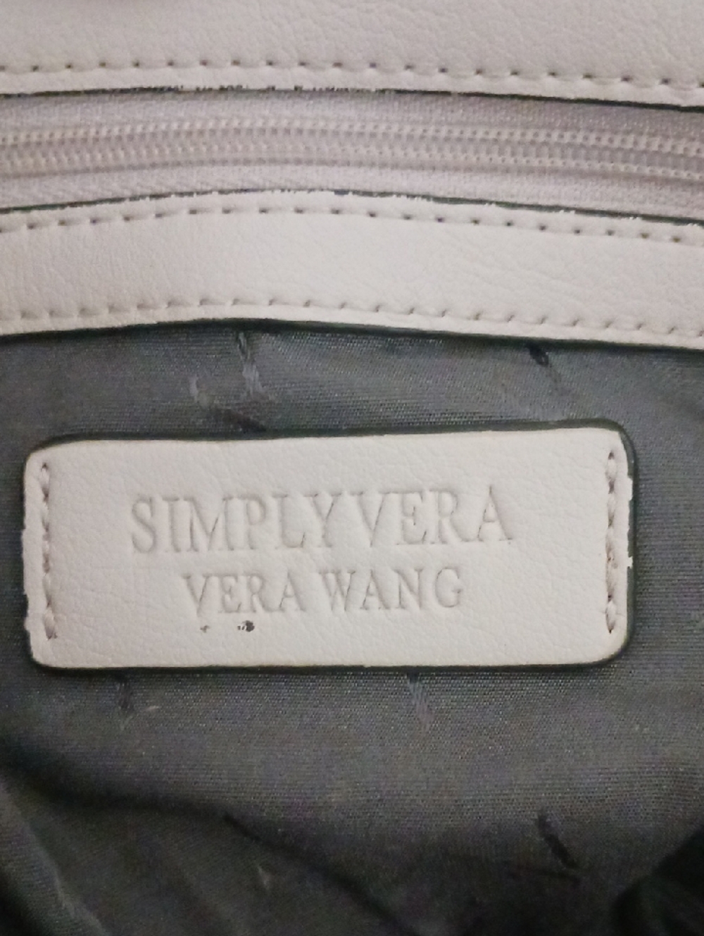 Vera Wang Taupe Shoulder Bag | Neutral Everyday Purse | Minimalist Style - Picture 2 of 6